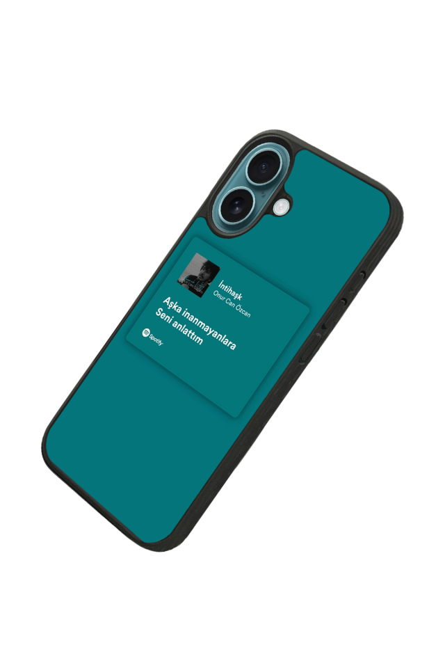 iPhone 16 Uyumlu Sarki Sozleri Tasarımlı Glossy Premium Kılıf