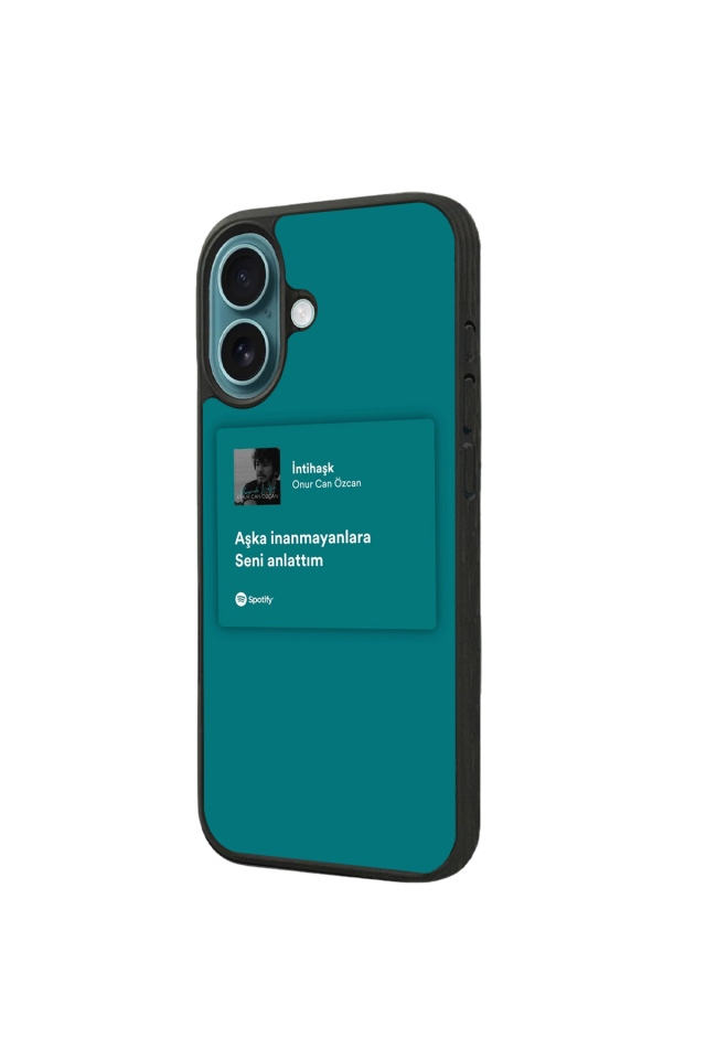 iPhone 16 Uyumlu Sarki Sozleri Tasarımlı Glossy Premium Kılıf