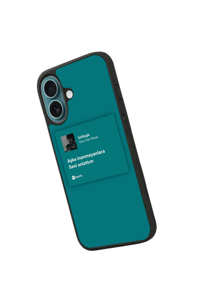 iPhone 16 Uyumlu Sarki Sozleri Tasarımlı Glossy Premium Kılıf
