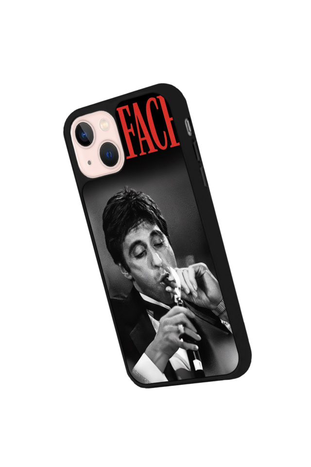 iPhone 15 Plus Uyumlu Scarface Tasarımlı Glossy Premium Kılıf
