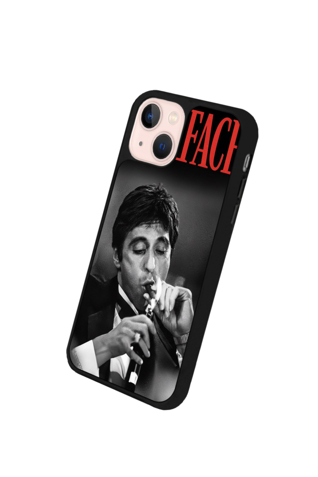 iPhone 15 Plus Uyumlu Scarface Tasarımlı Glossy Premium Kılıf