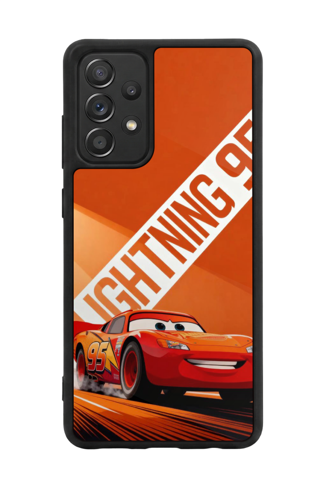 Samsung Galaxy A72 Uyumlu Şimsek McQueen Tasarımlı Glossy Premium Kılıf