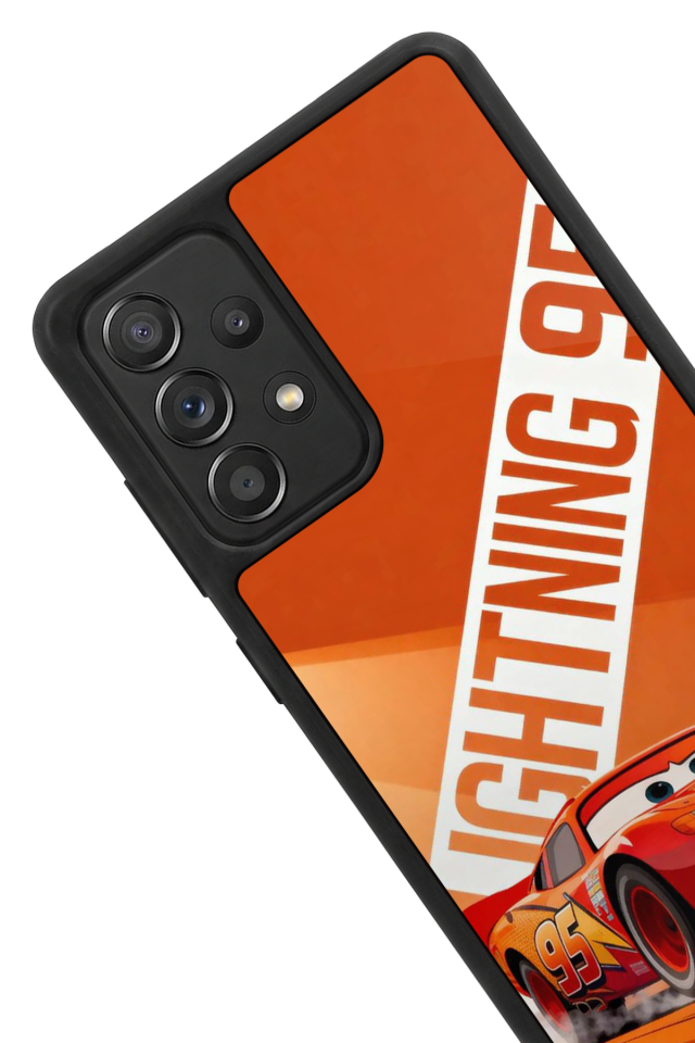 Samsung Galaxy A72 Uyumlu Şimsek McQueen Tasarımlı Glossy Premium Kılıf