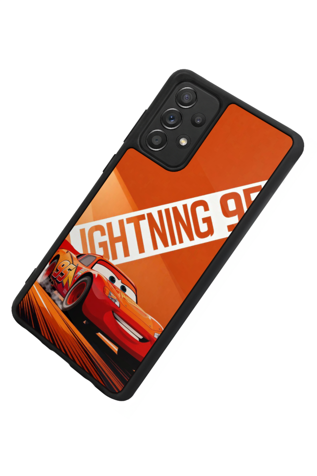 Samsung Galaxy A72 Uyumlu Şimsek McQueen Tasarımlı Glossy Premium Kılıf