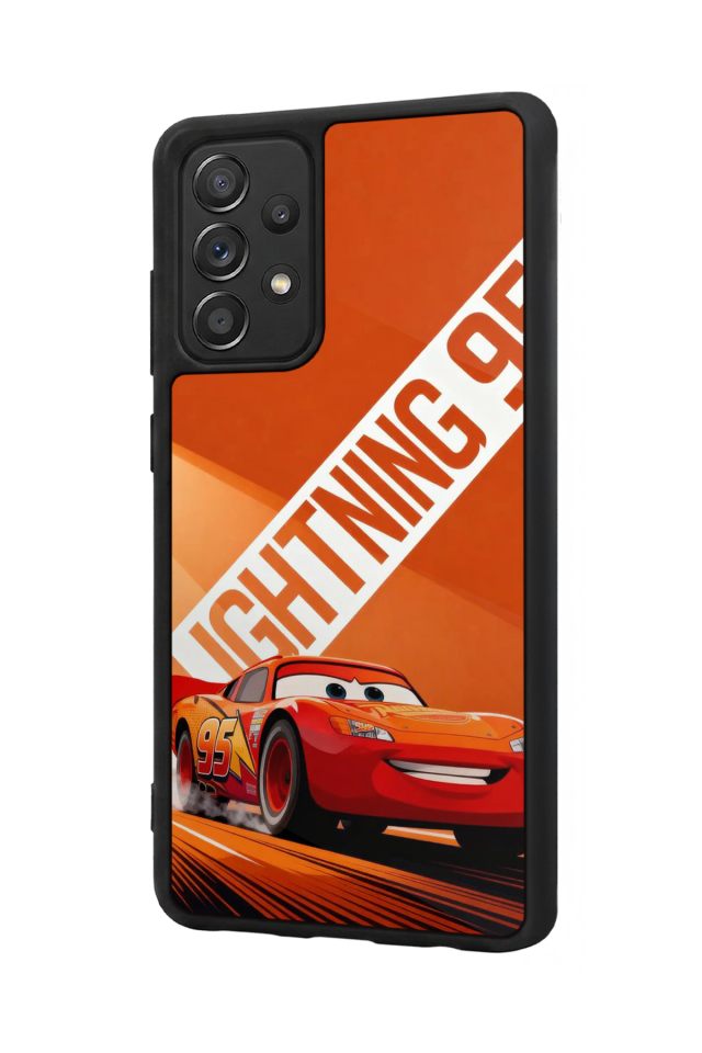 Samsung Galaxy A72 Uyumlu Şimsek McQueen Tasarımlı Glossy Premium Kılıf