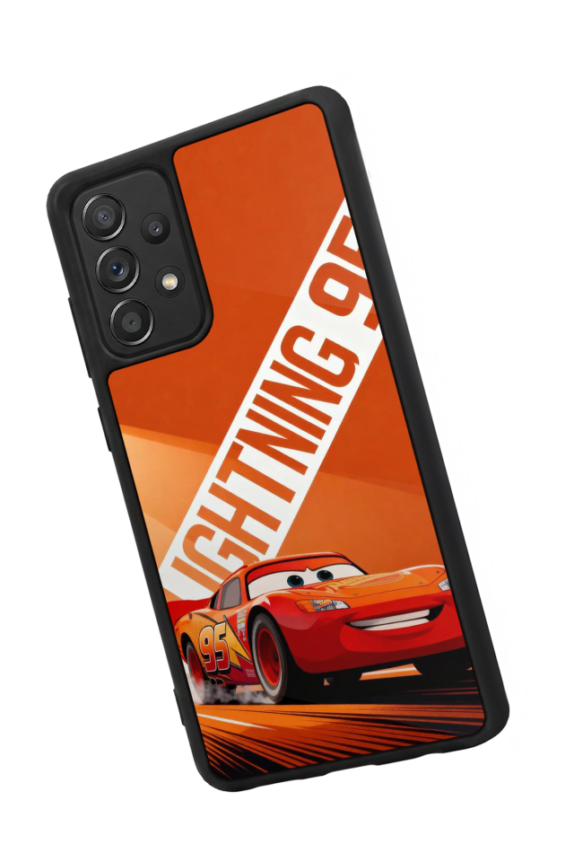 Samsung Galaxy A72 Uyumlu Şimsek McQueen Tasarımlı Glossy Premium Kılıf