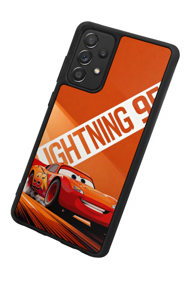 Samsung Galaxy A72 Uyumlu Şimsek McQueen Tasarımlı Glossy Premium Kılıf