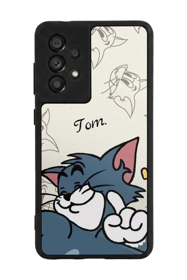 Samsung Galaxy A73 Uyumlu Tom And Jerry Tasarımlı Glossy Premium Kılıf