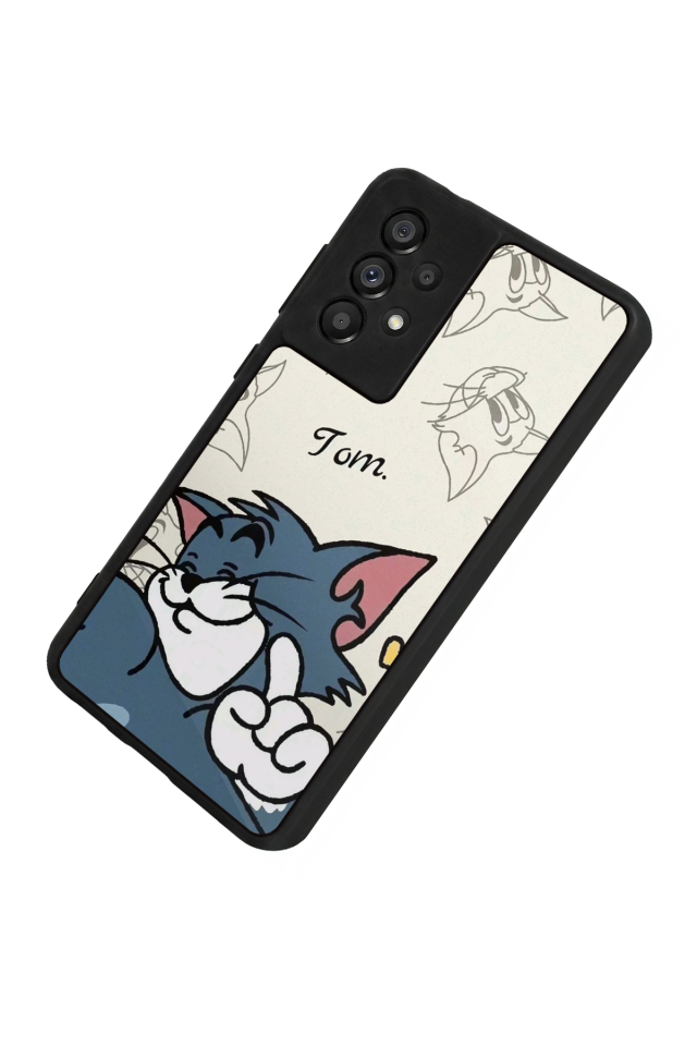 Samsung Galaxy A73 Uyumlu Tom And Jerry Tasarımlı Glossy Premium Kılıf