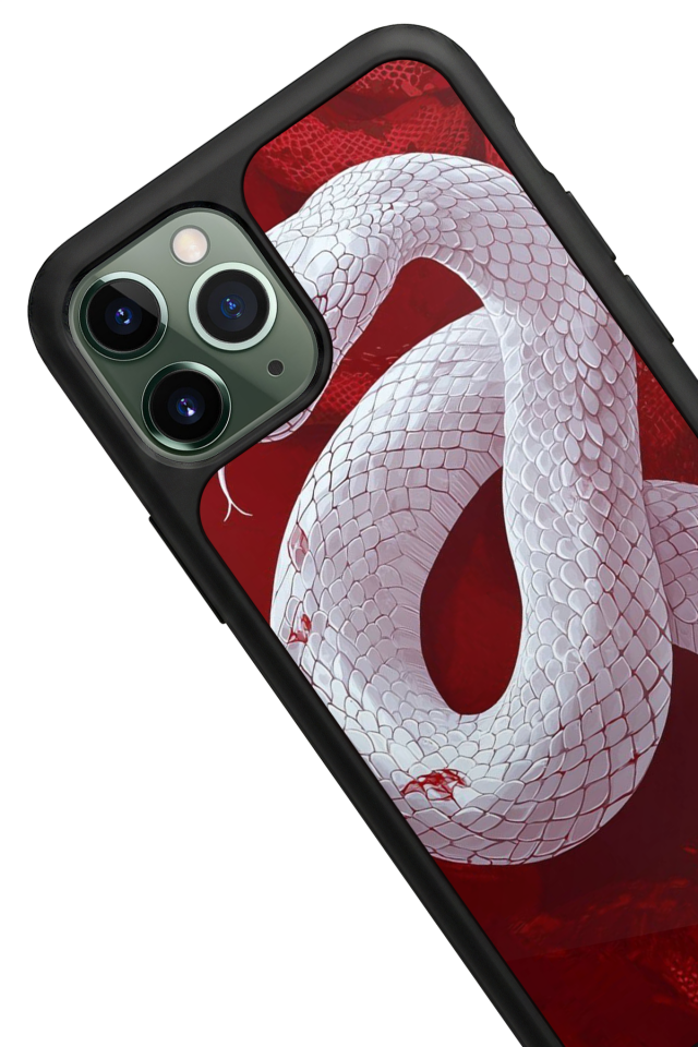 iPhone 11 Pro Max Uyumlu Yılan Tasarımlı Glossy Premium Kılıf
