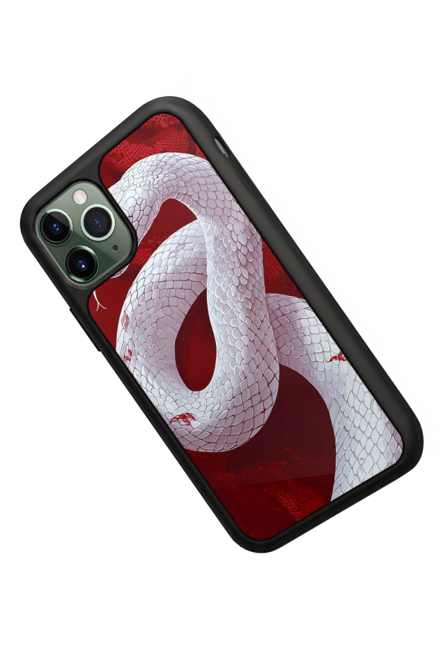 iPhone 11 Pro Max Uyumlu Yılan Tasarımlı Glossy Premium Kılıf