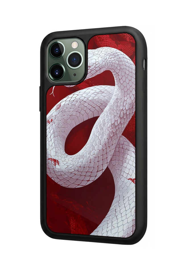 iPhone 11 Pro Max Uyumlu Yılan Tasarımlı Glossy Premium Kılıf