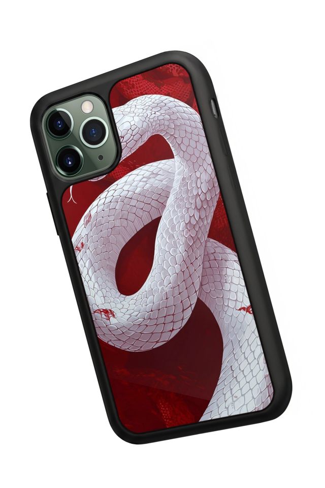 iPhone 11 Pro Max Uyumlu Yılan Tasarımlı Glossy Premium Kılıf