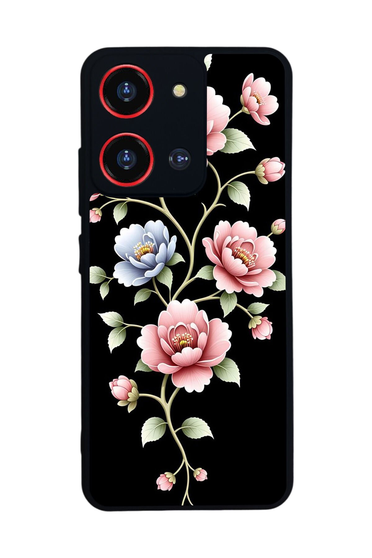 Reeder S19 Max Pro S ZOOM Uyumlu Yaldizli Cicek Tasarımlı Glossy Premium Kılıf