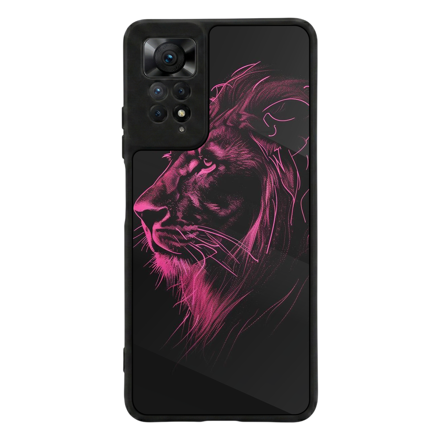 Xiaomi Redmi Note 12 Pro Uyumlu Aslan Tasarımlı Glossy Premium Kılıf