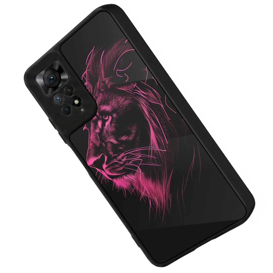 Xiaomi Redmi Note 12 Pro Uyumlu Aslan Tasarımlı Glossy Premium Kılıf