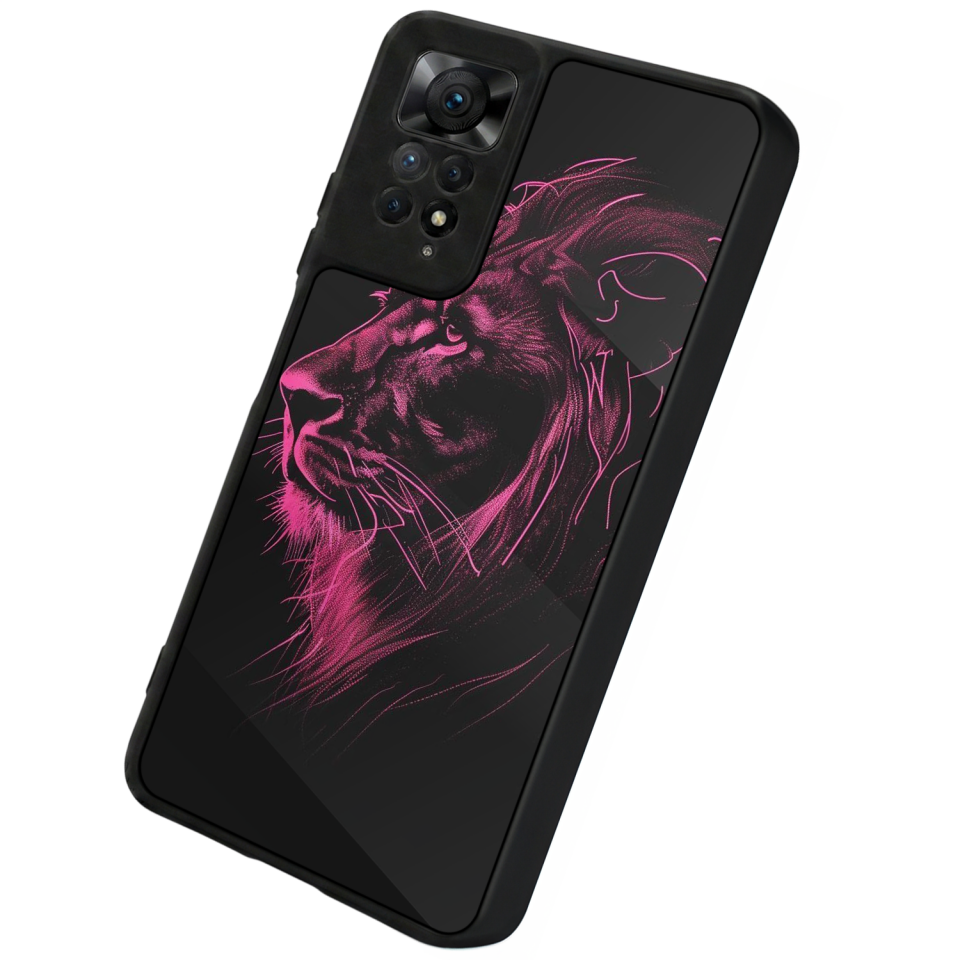 Xiaomi Redmi Note 12 Pro Uyumlu Aslan Tasarımlı Glossy Premium Kılıf