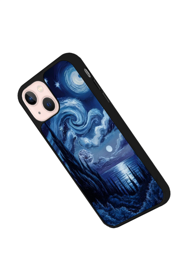 iPhone 13/14 Uyumlu Ay Tasarımlı Glossy Premium Kılıf