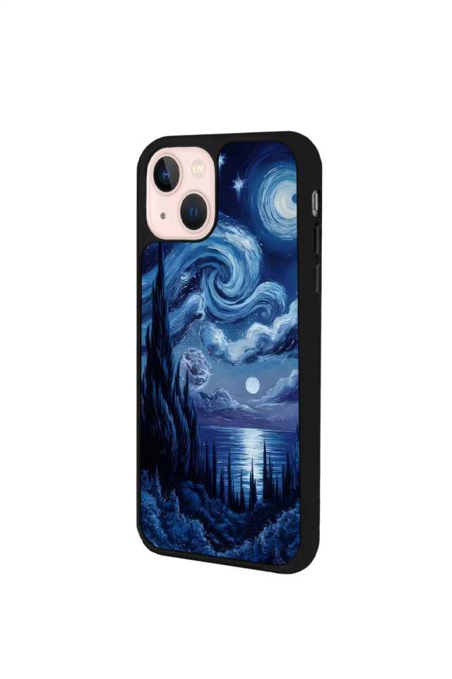 iPhone 13/14 Uyumlu Ay Tasarımlı Glossy Premium Kılıf