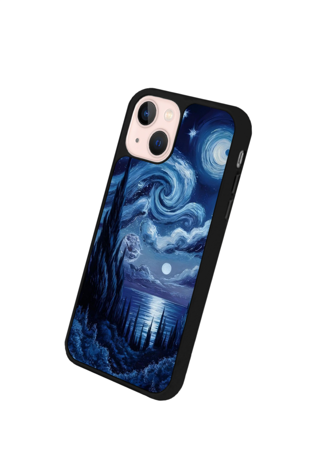 iPhone 13/14 Uyumlu Ay Tasarımlı Glossy Premium Kılıf