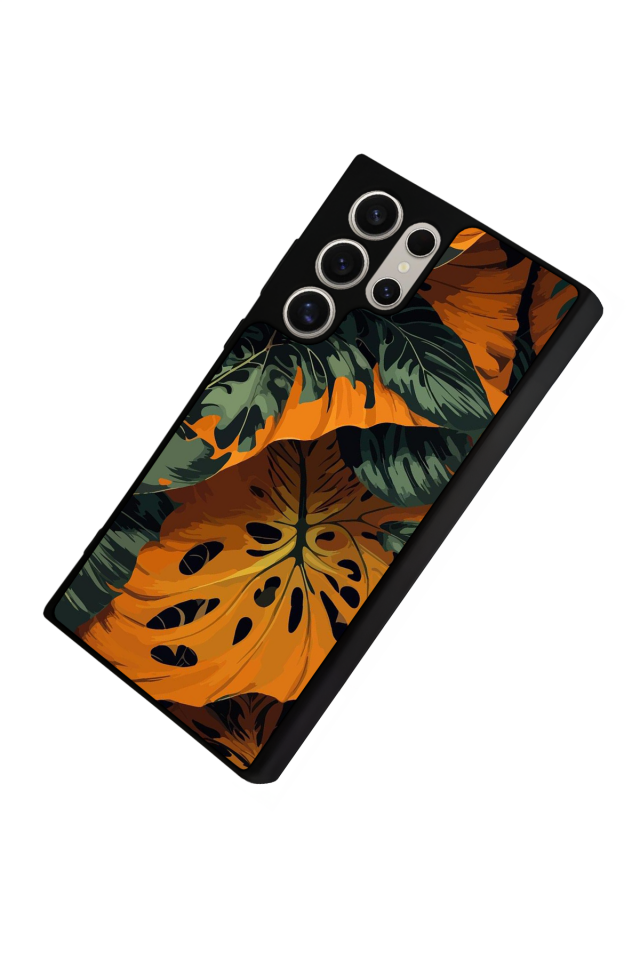 Samsung Galaxy S23 Ultra Uyumlu Botanik Tasarımlı Glossy Premium Kılıf