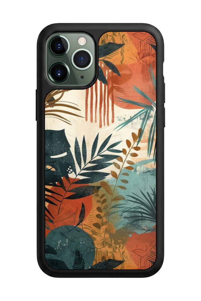 iPhone 11 Pro Uyumlu Botanik Tasarımlı Glossy Premium Kılıf