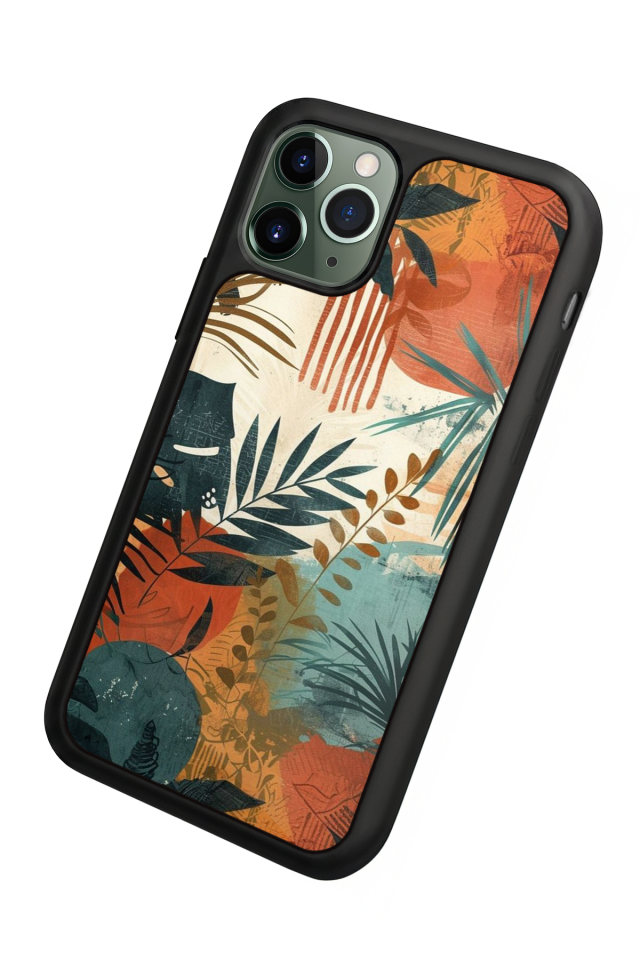 iPhone 11 Pro Uyumlu Botanik Tasarımlı Glossy Premium Kılıf