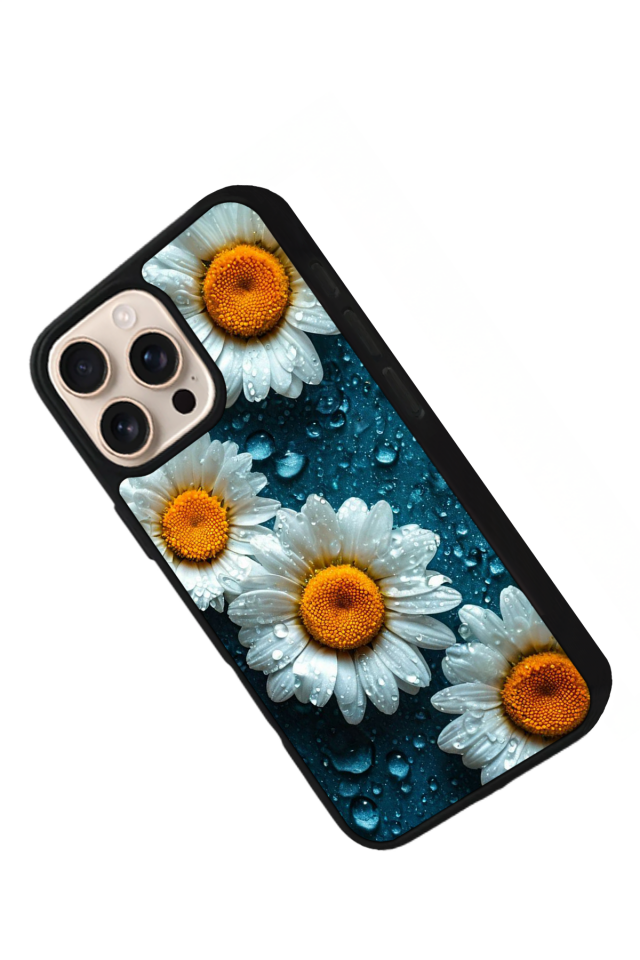 iPhone 15 Pro Max Uyumlu Cicek Tasarımlı Glossy Premium Kılıf