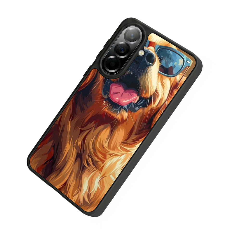 Samsung Galaxy A57 Uyumlu Golden Kopek Tasarımlı Glossy Premium Kılıf