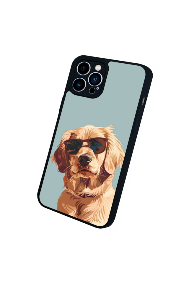iPhone 12 Pro Max Uyumlu Golden Kopek Tasarımlı Glossy Premium Kılıf