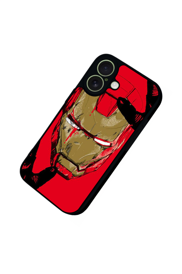 iPhone 17 Uyumlu  Iron Man ( Demir Adam ) Tasarımlı Glossy Premium Kılıf