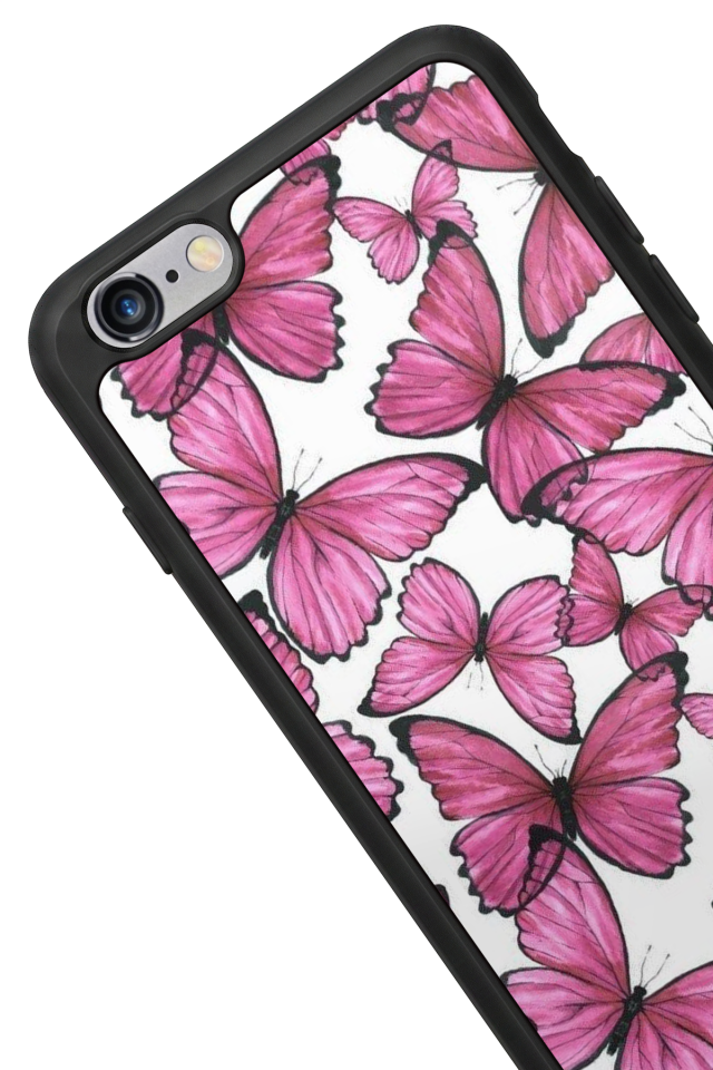 iPhone 6 Plus Uyumlu Kelebek Tasarımlı Glossy Premium Kılıf