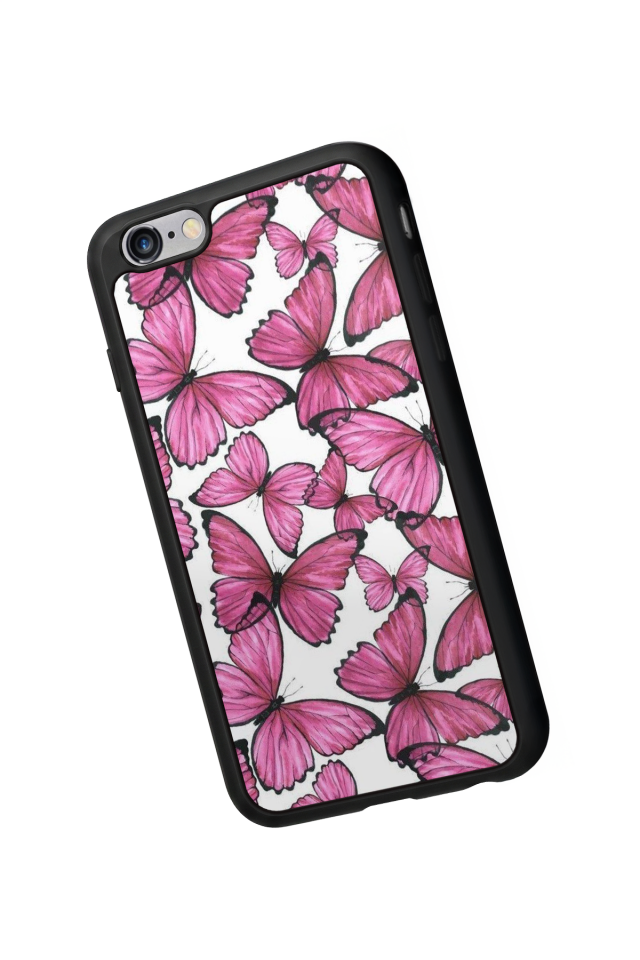 iPhone 6 Plus Uyumlu Kelebek Tasarımlı Glossy Premium Kılıf