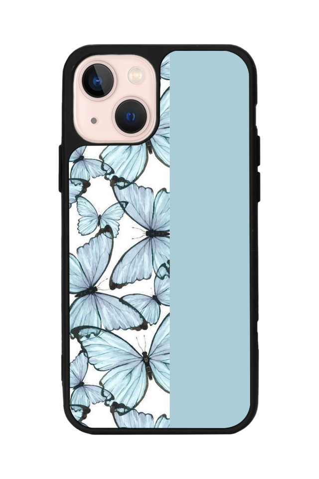 iPhone 13 Mini Uyumlu Kelebek Tasarımlı Glossy Premium Kılıf