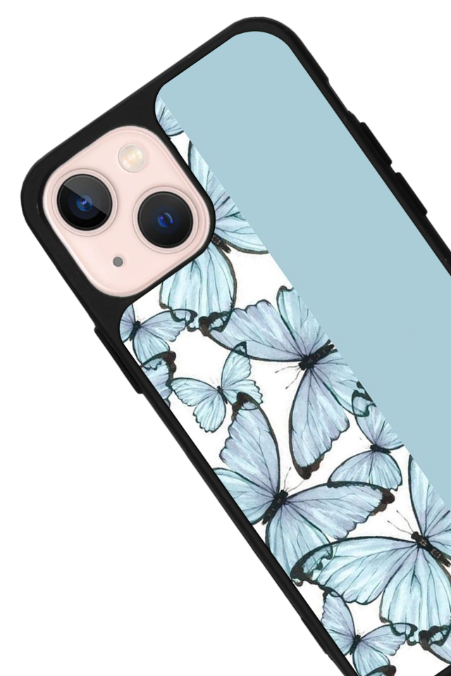 iPhone 13 Mini Uyumlu Kelebek Tasarımlı Glossy Premium Kılıf
