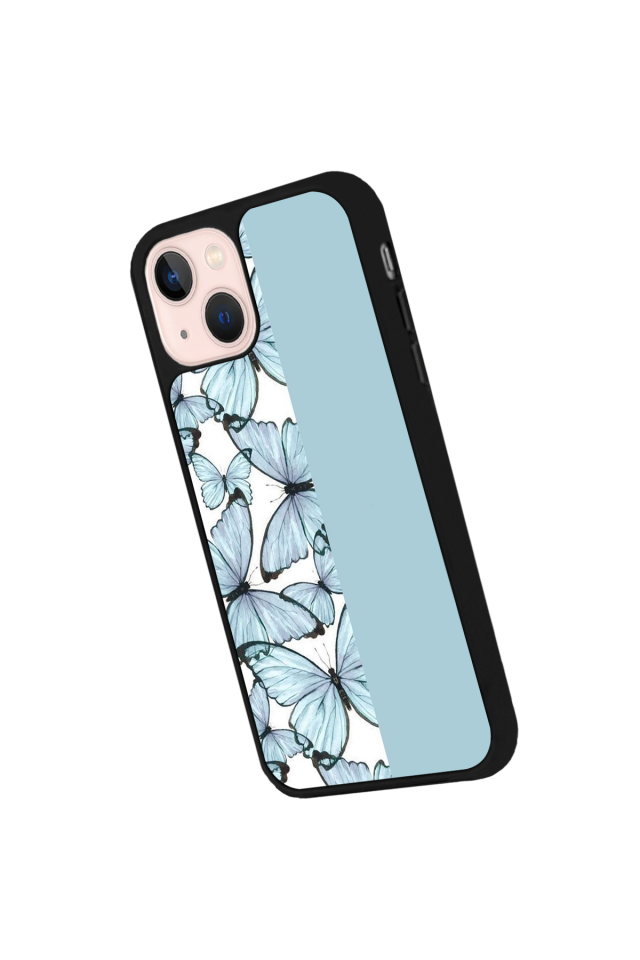 iPhone 13 Mini Uyumlu Kelebek Tasarımlı Glossy Premium Kılıf