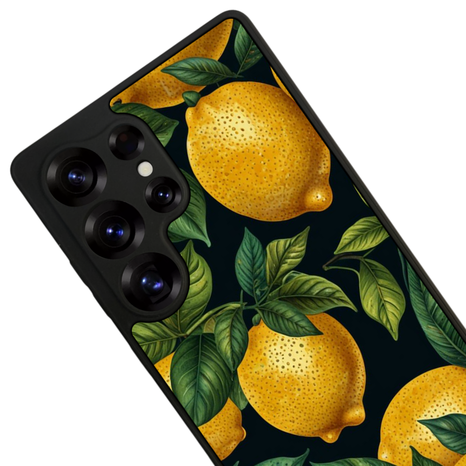 Samsung Galaxy S25 Ultra Uyumlu Limon Tasarımlı Glossy Premium Kılıf