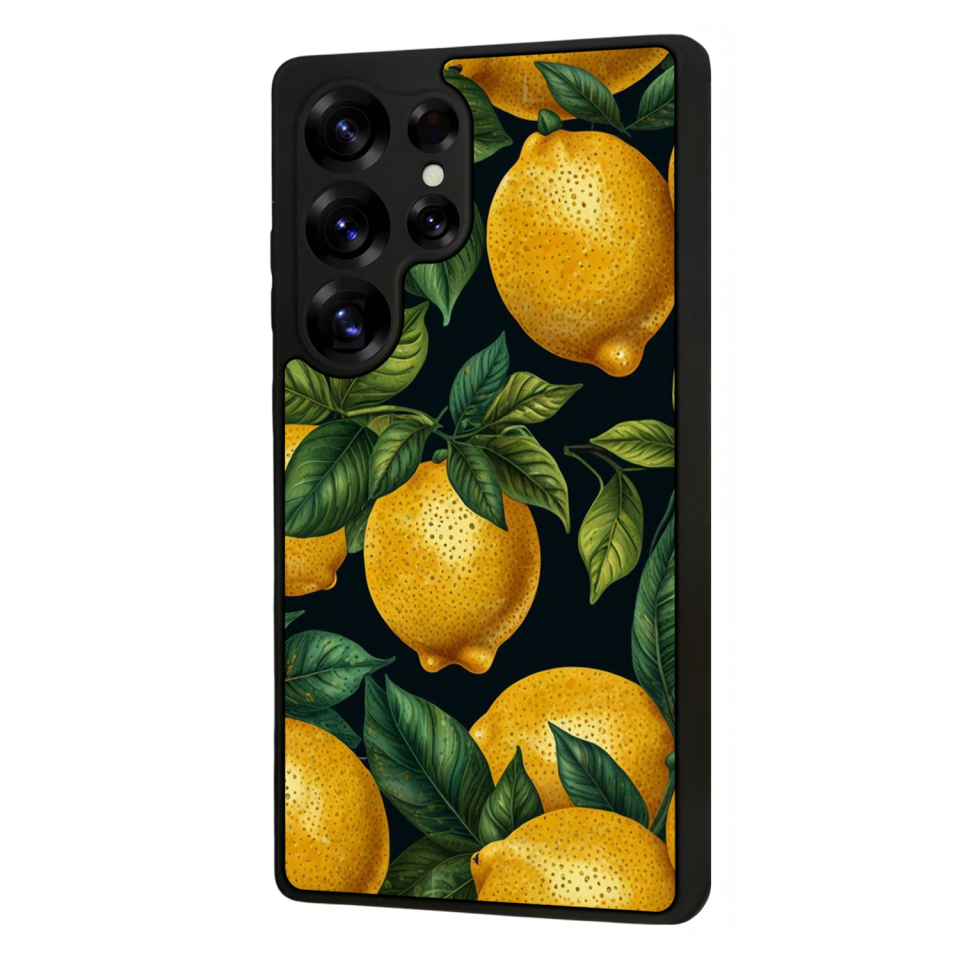 Samsung Galaxy S25 Ultra Uyumlu Limon Tasarımlı Glossy Premium Kılıf