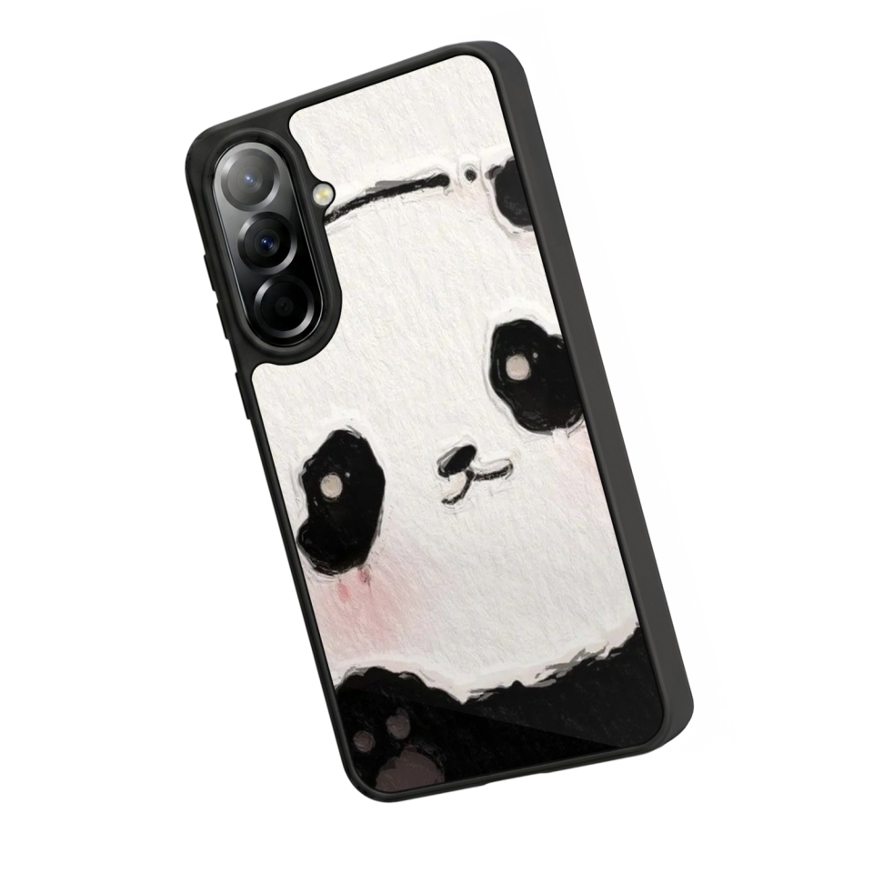 Samsung Galaxy A37 Uyumlu Panda Tasarımlı Glossy Premium Kılıf
