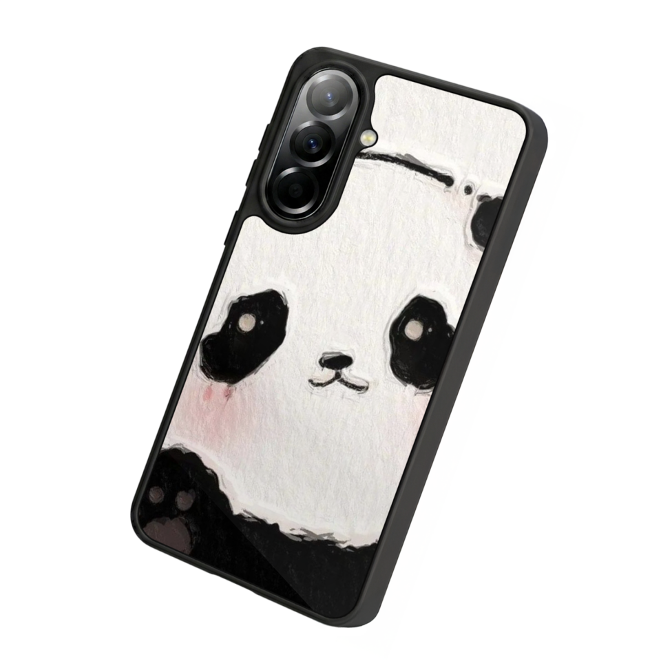 Samsung Galaxy A37 Uyumlu Panda Tasarımlı Glossy Premium Kılıf
