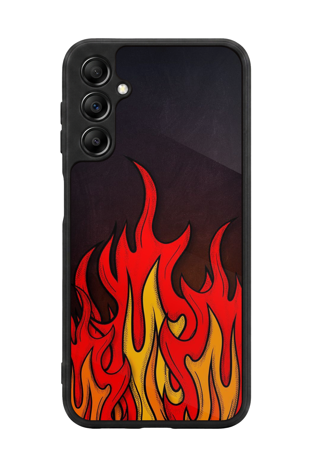 Samsung Galaxy A14 Uyumlu Retro Flame Patterns Tasarımlı Glossy Premium Kılıf