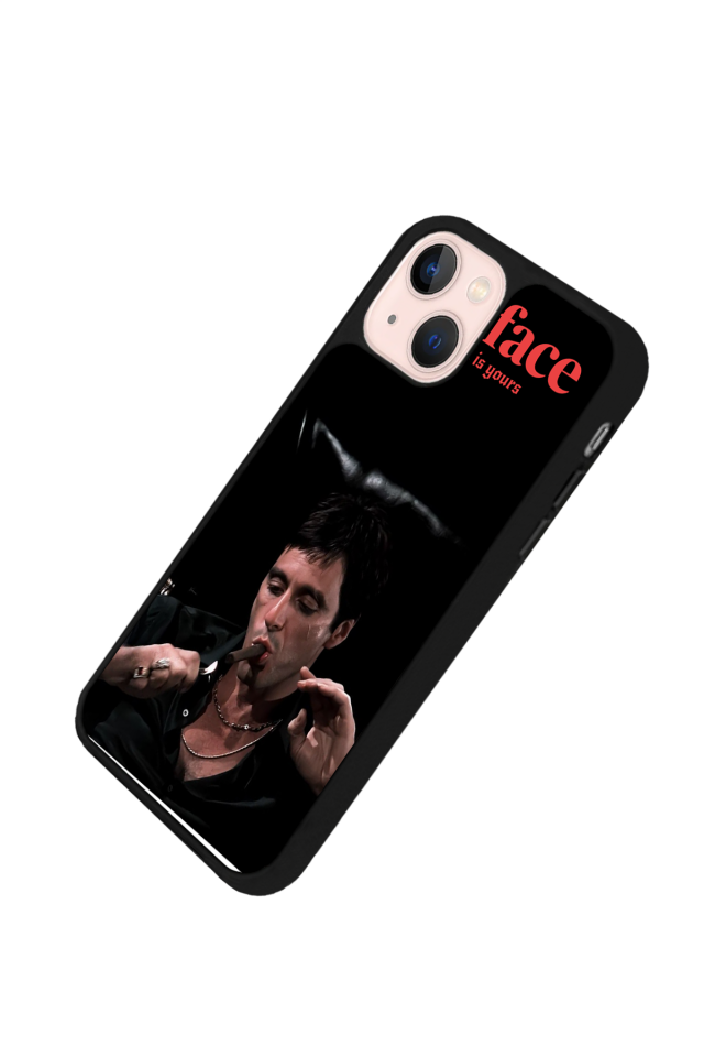 iPhone 15 Plus Uyumlu Scarface Tasarımlı Glossy Premium Kılıf