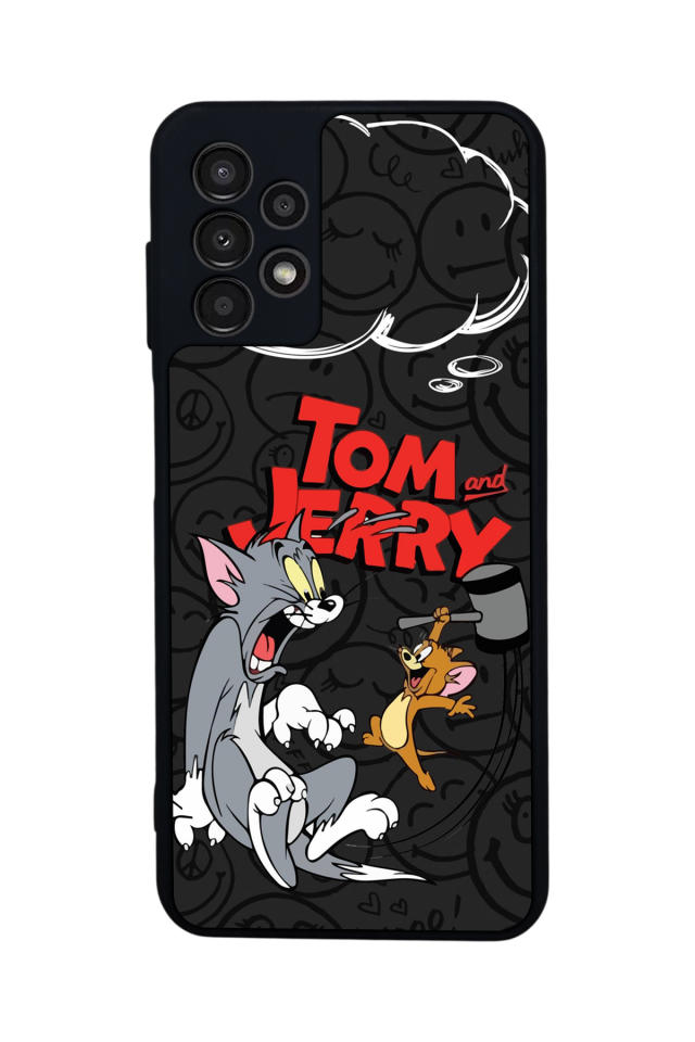 Samsung Galaxy A23 Uyumlu Tom And Jerry Tasarımlı Glossy Premium Kılıf