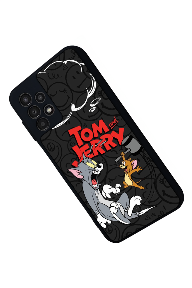 Samsung Galaxy A23 Uyumlu Tom And Jerry Tasarımlı Glossy Premium Kılıf