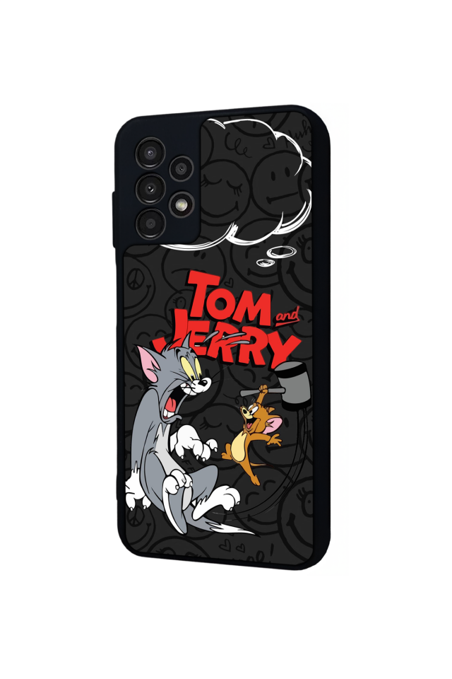 Samsung Galaxy A23 Uyumlu Tom And Jerry Tasarımlı Glossy Premium Kılıf