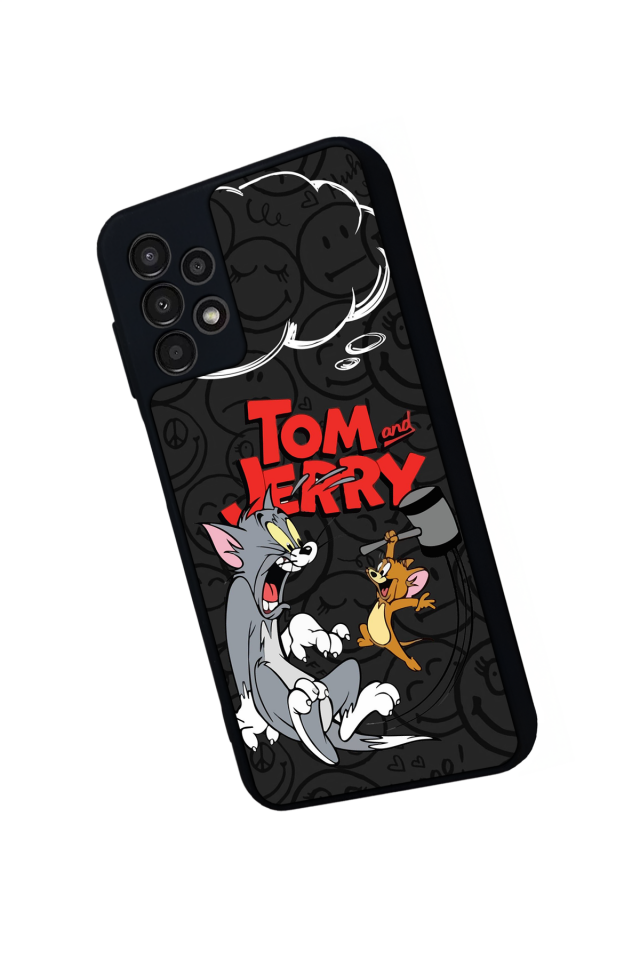 Samsung Galaxy A23 Uyumlu Tom And Jerry Tasarımlı Glossy Premium Kılıf