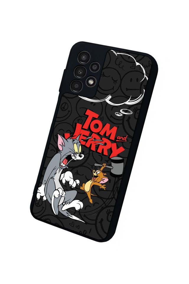 Samsung Galaxy A23 Uyumlu Tom And Jerry Tasarımlı Glossy Premium Kılıf