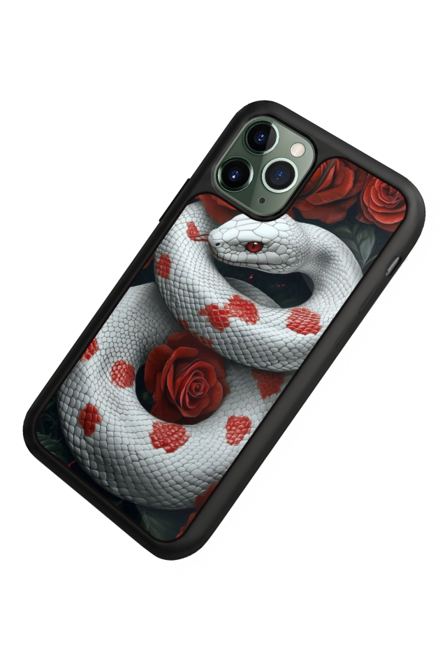 iPhone 11 Pro Max Uyumlu Yılan Tasarımlı Glossy Premium Kılıf