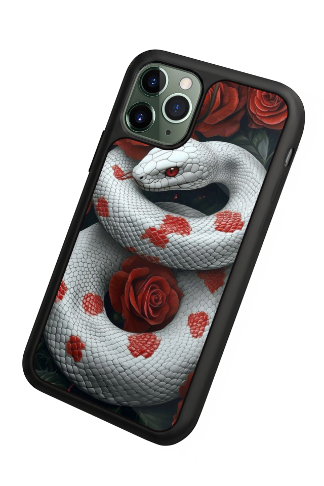 iPhone 11 Pro Max Uyumlu Yılan Tasarımlı Glossy Premium Kılıf