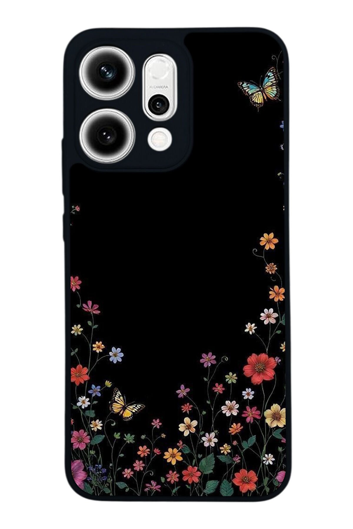 Oppo Reno 14 Uyumlu Floral Tasarımlı Glossy Premium Kılıf
